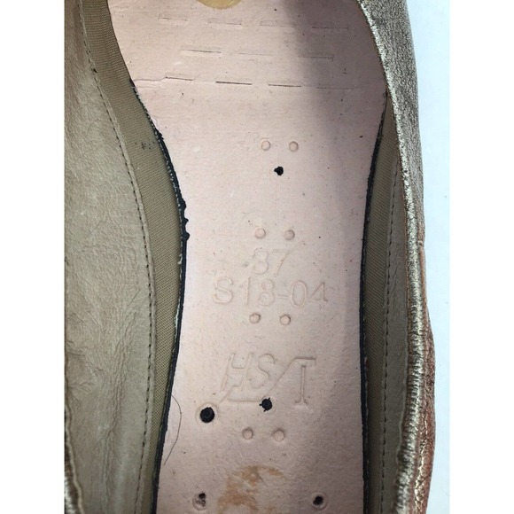 Dansko Lisanne Flat In Gold Leather Women’s Size 37 EU Captoe Work Metallic Shoe - Picture 7 of 16